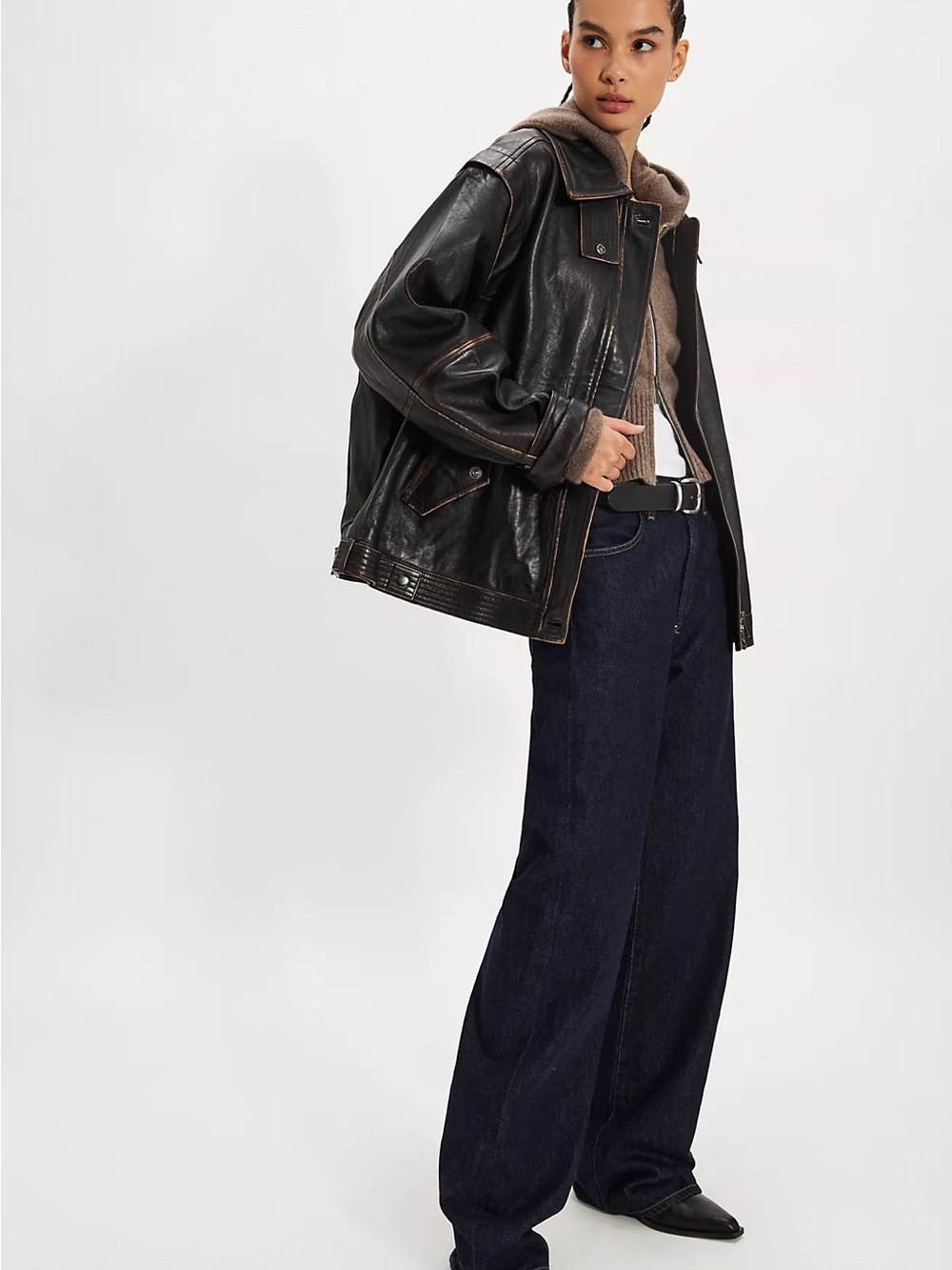 We The Free Parker Leather Jacket - NWT